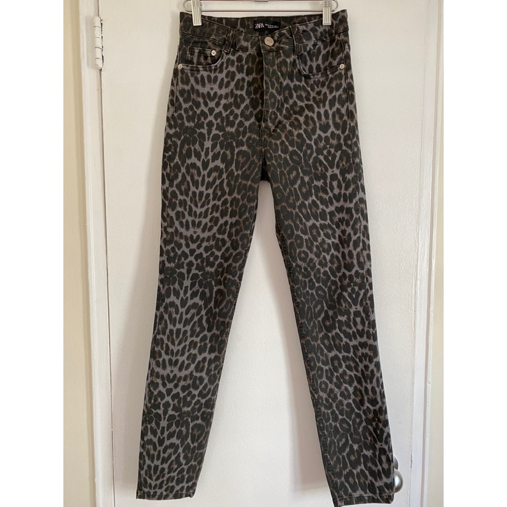 Zara animal print jeans size 6